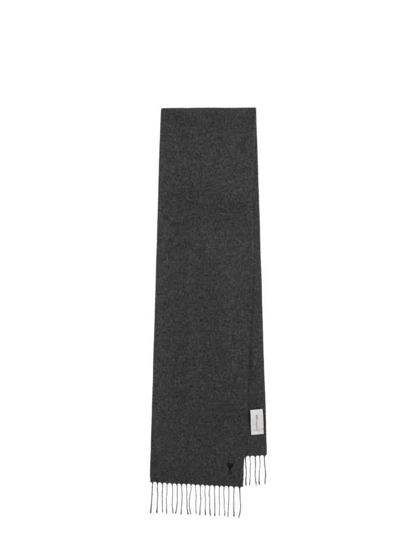 Ami Paris Ami De Coeur Embroidered Scarf