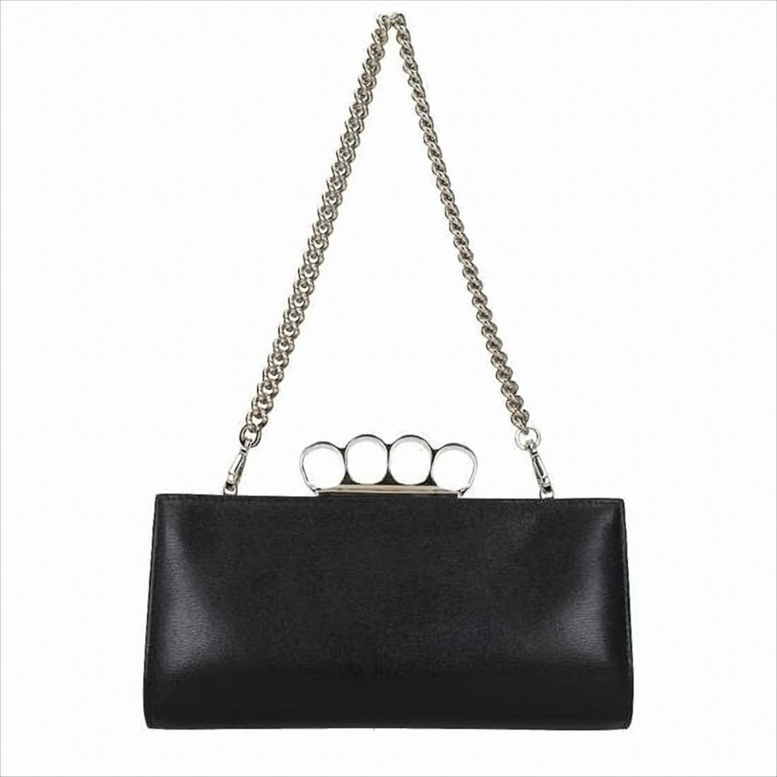 Alexander Mcqueen Rectangular Shoulder Bag With Metallic Knuckle-Duster Handle