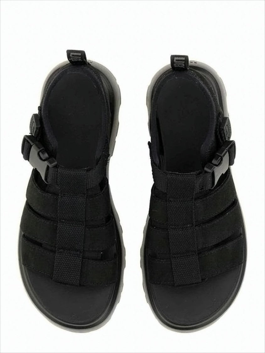 Ugg Nubuck Leather Sandals With Rugged Platform Sole