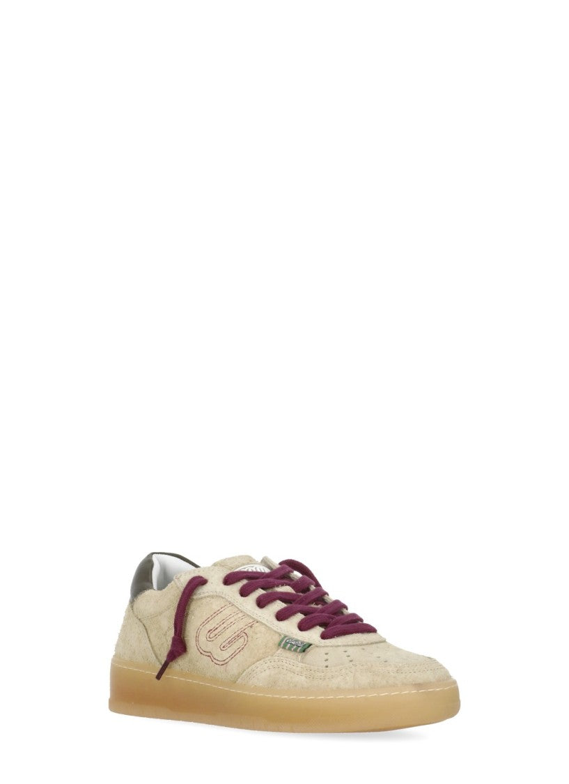 Evenu Equal Beige Suede Low-Top Sneakers