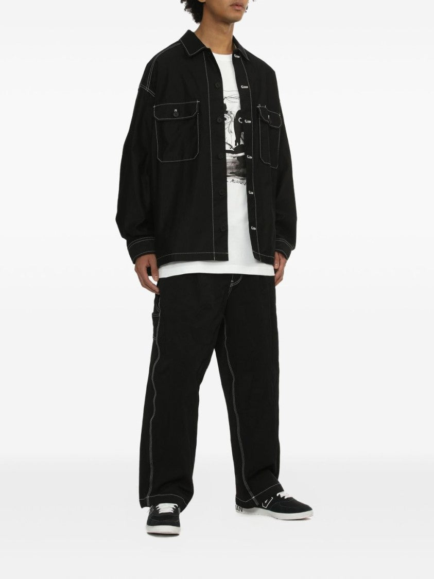 Comme Des Garçons Black Wide-Leg Denim Jeans