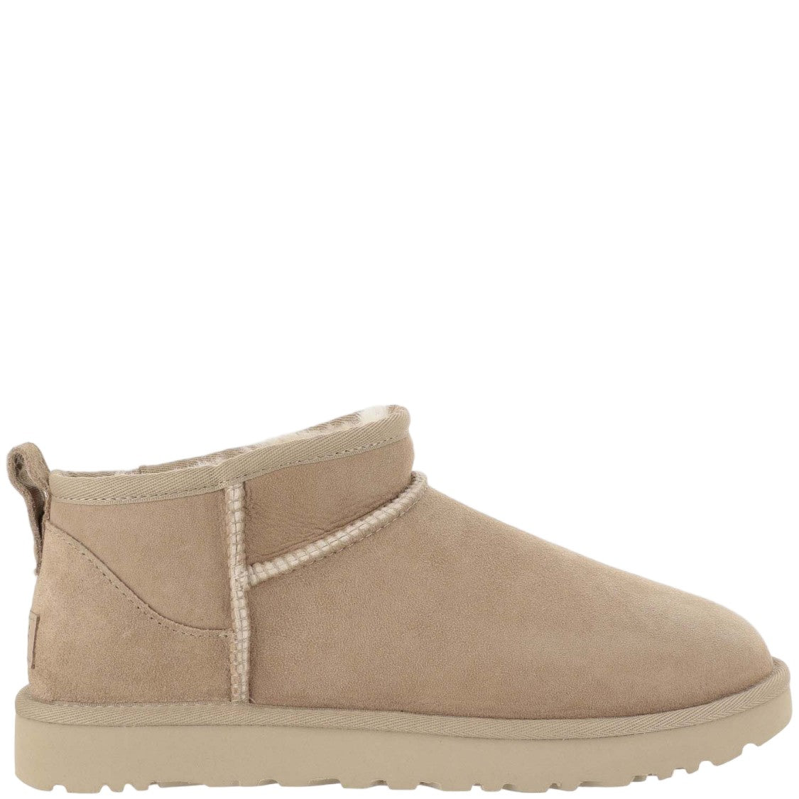 Ugg Beige Leather Slip-On Boots