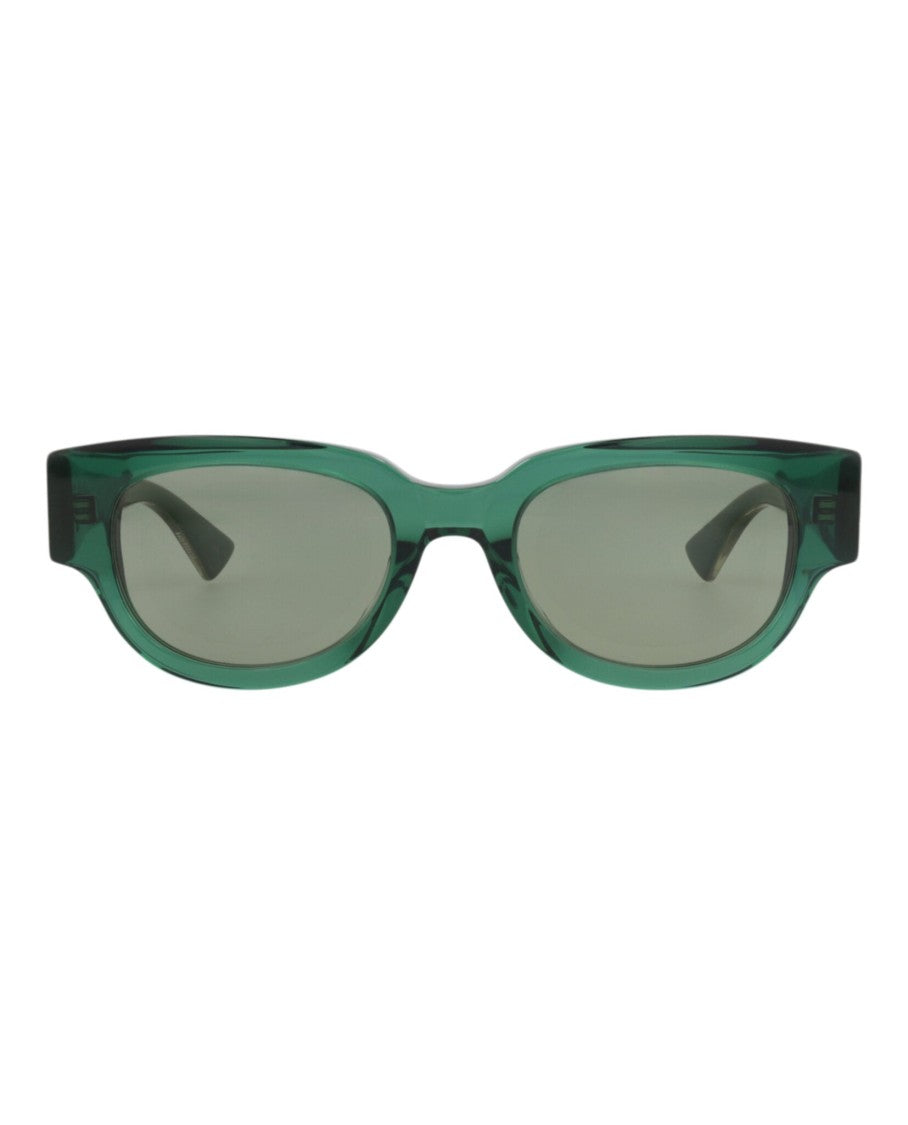 Bottega Veneta Round-Frame Recycled Acetate Sunglasses