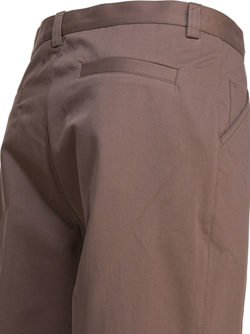 Brunello Cucinelli Beige Tailored Trousers With Classic Waistband