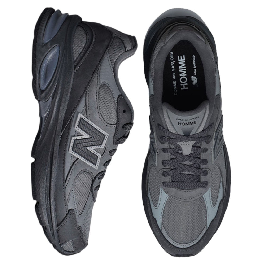 Homme X New Balance Panel Design Sneakers With Iconic 'N' Detail