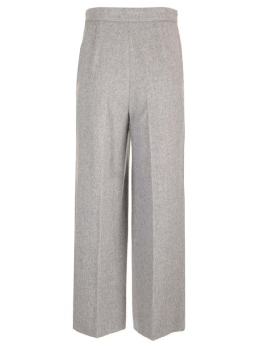 Max Mara Cropped Wide-Leg Pants In Premium Pure Wool Drap