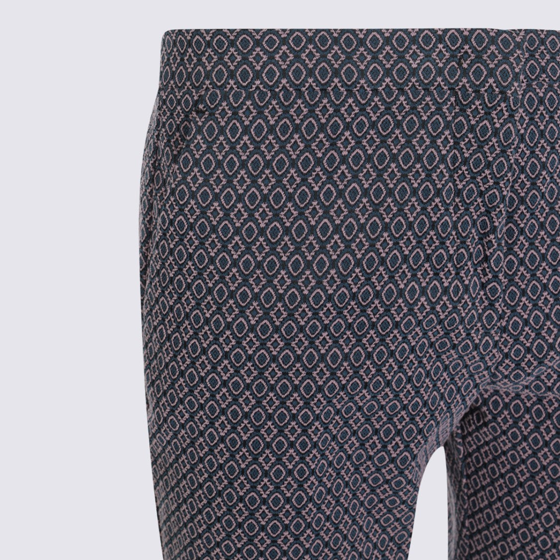 Etro Slim Tapered Pants With Geometric Pattern
