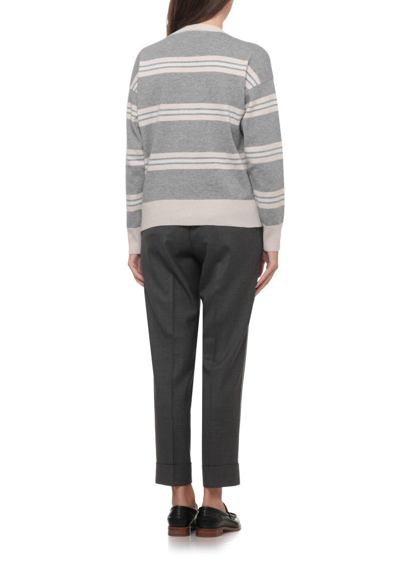 Peserico Color-Contrast Striped Knitwear With Lurex Detail
