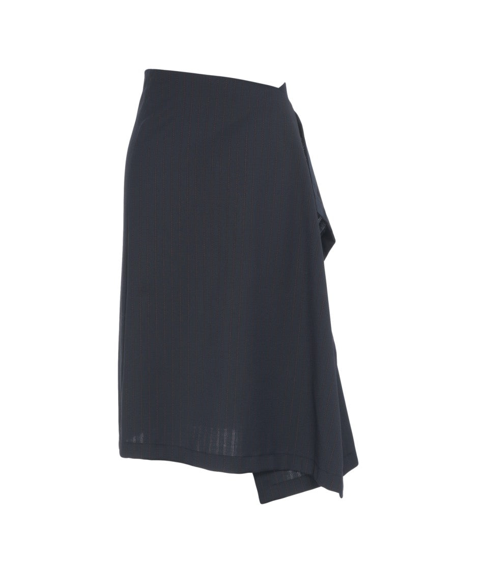 Ottod'ame Asymmetric Midi Skirt
