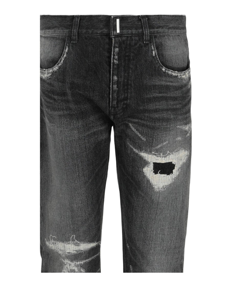 Givenchy Distressed Straight-Leg Jeans