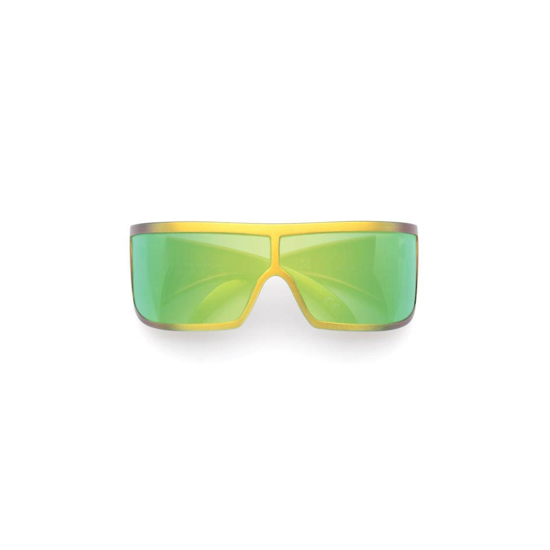Retrosuperfuture Bones Zircon Oversized Shield Sunglasses