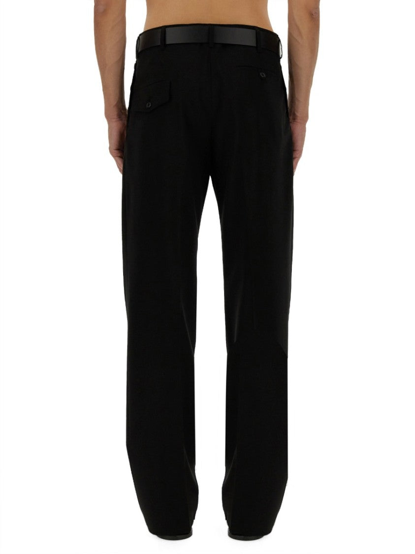 Moschino Regular Fit Black Wool Pants