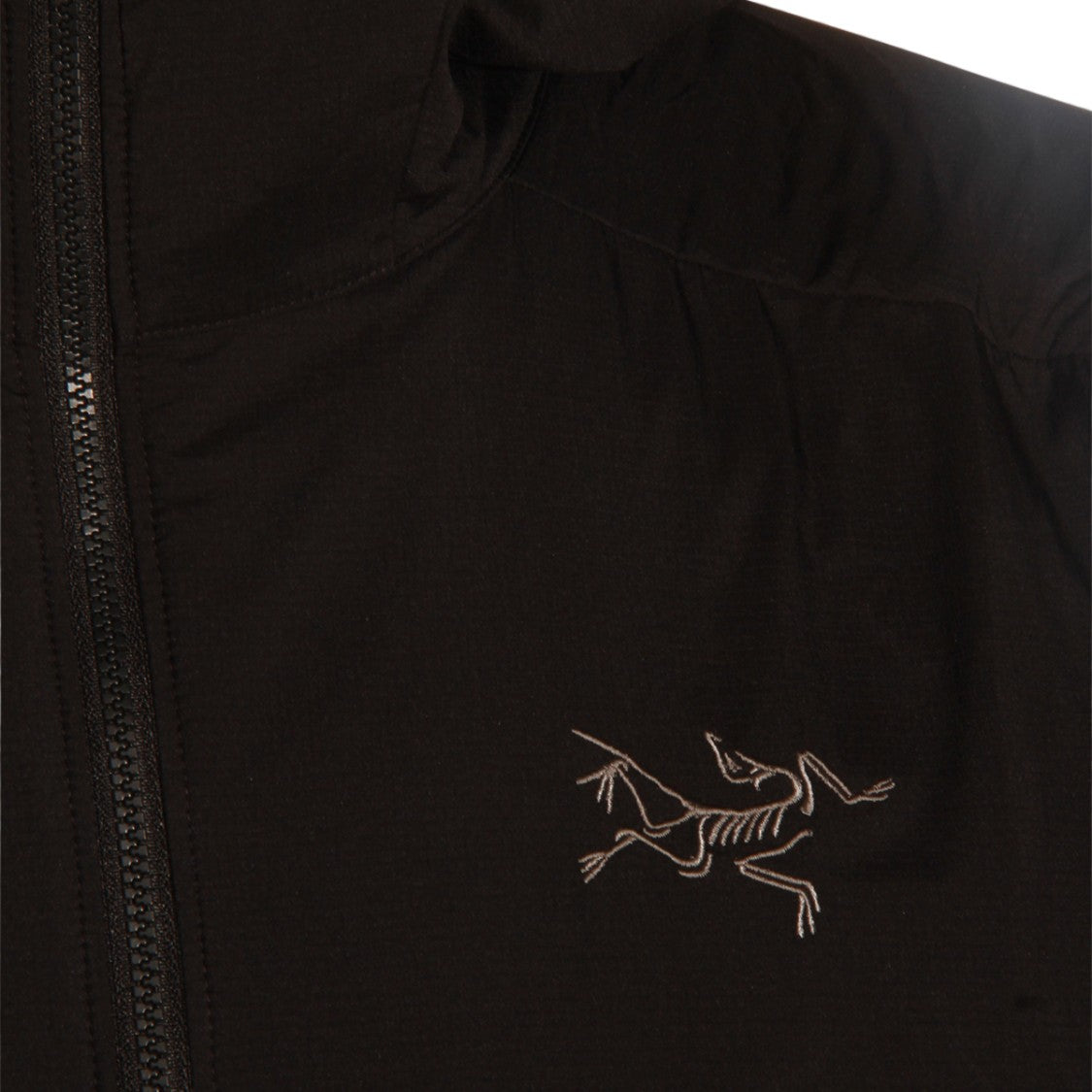 Arc'teryx Black Jacket With Fitted Hood And Zip Closure