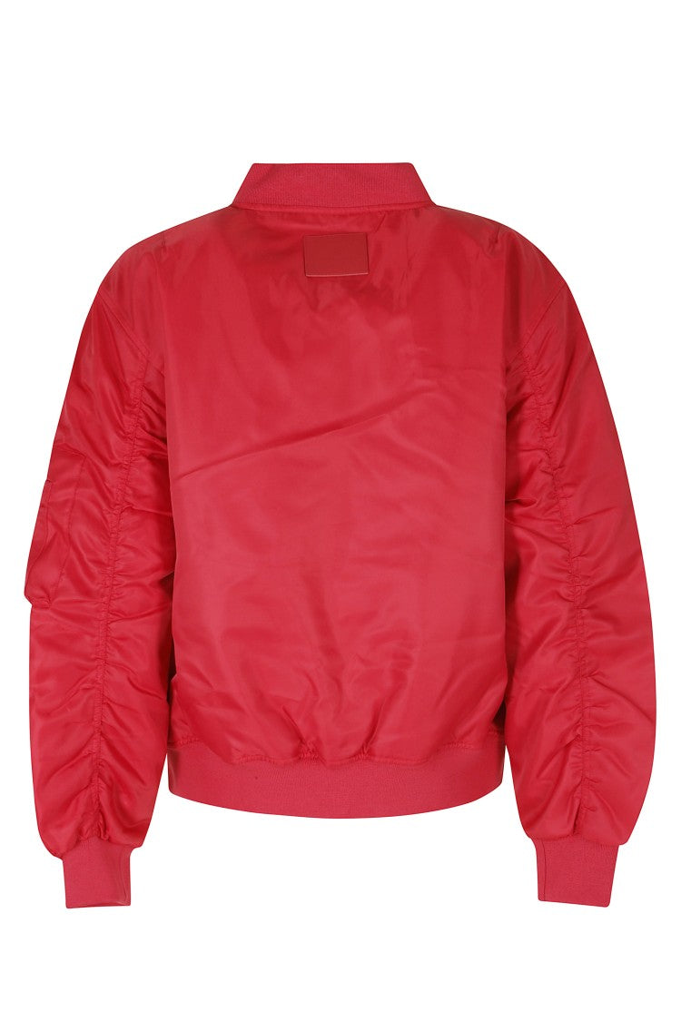 Anine Bing Red Leon Military Polyester Bomber Jacket
