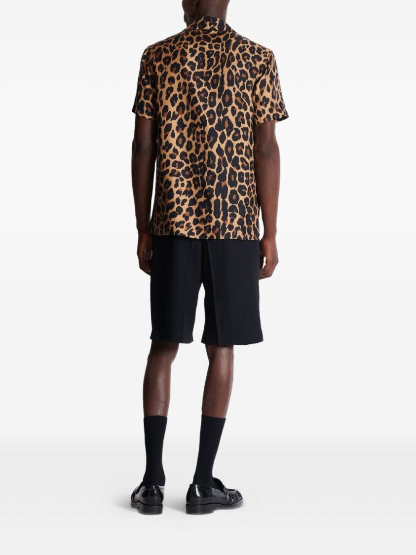 Balmain Cedar Brown Short-Sleeved Shirt
