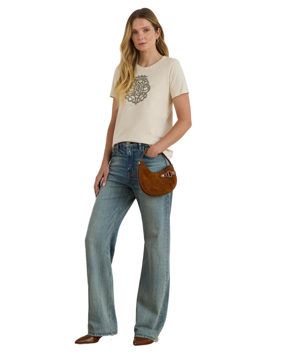 Lauren Ralph Lauren Ornamental Embroidered Short Sleeve T-Shirt