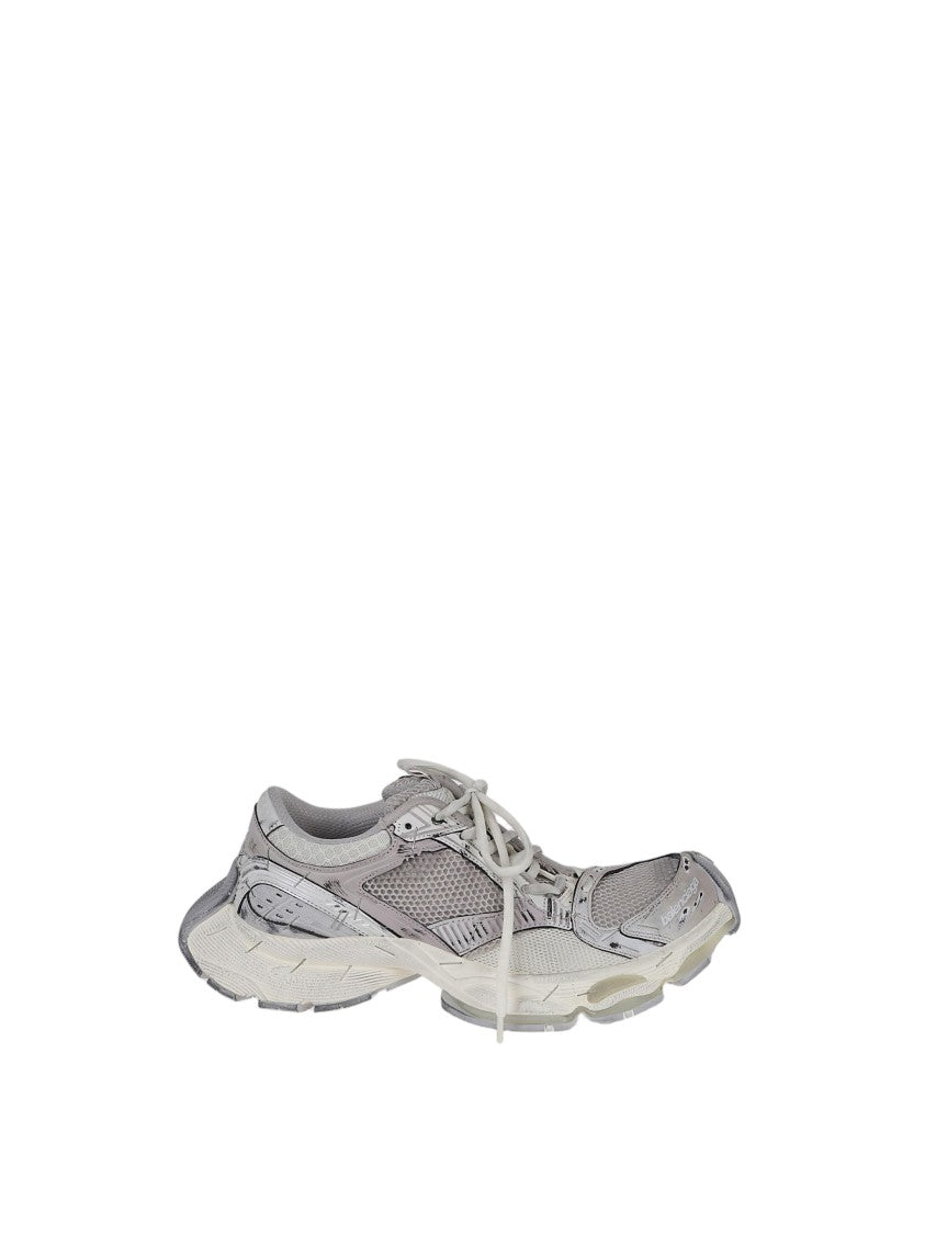 Balenciaga Futuristic Grey Stapler Sneakers With Sole Design