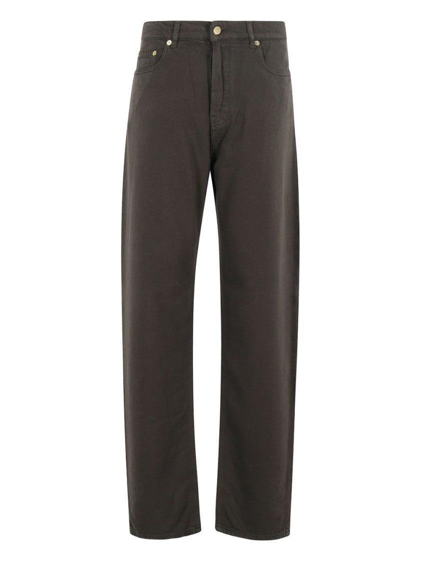 Darkpark Straight-Leg Brown Jeans With Classic Five-Pocket Design