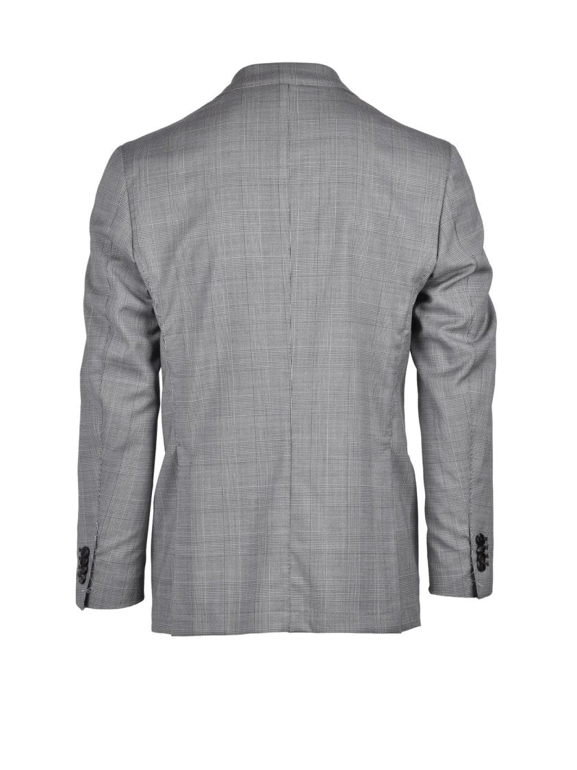 Sartoria Massacri Grey Virgin Wool Polyester Elastane Men Suit