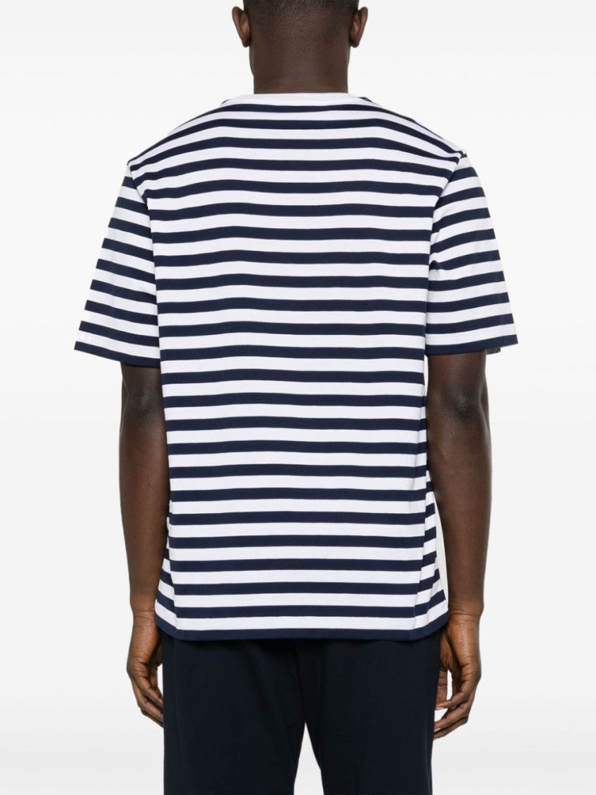 Versace Horizontal Stripe Cotton Jersey T-Shirt