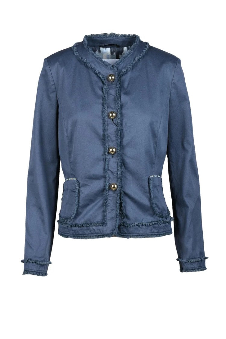 Bazar Deluxe Bazar Delux Cotton Blazer Jacket - Blue