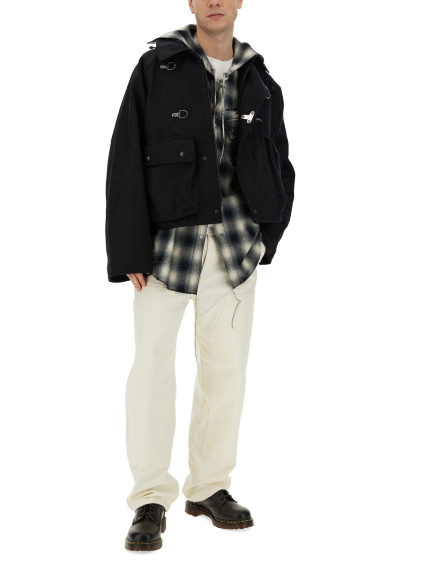 Aïe Hooded Cotton Plaid Shirt