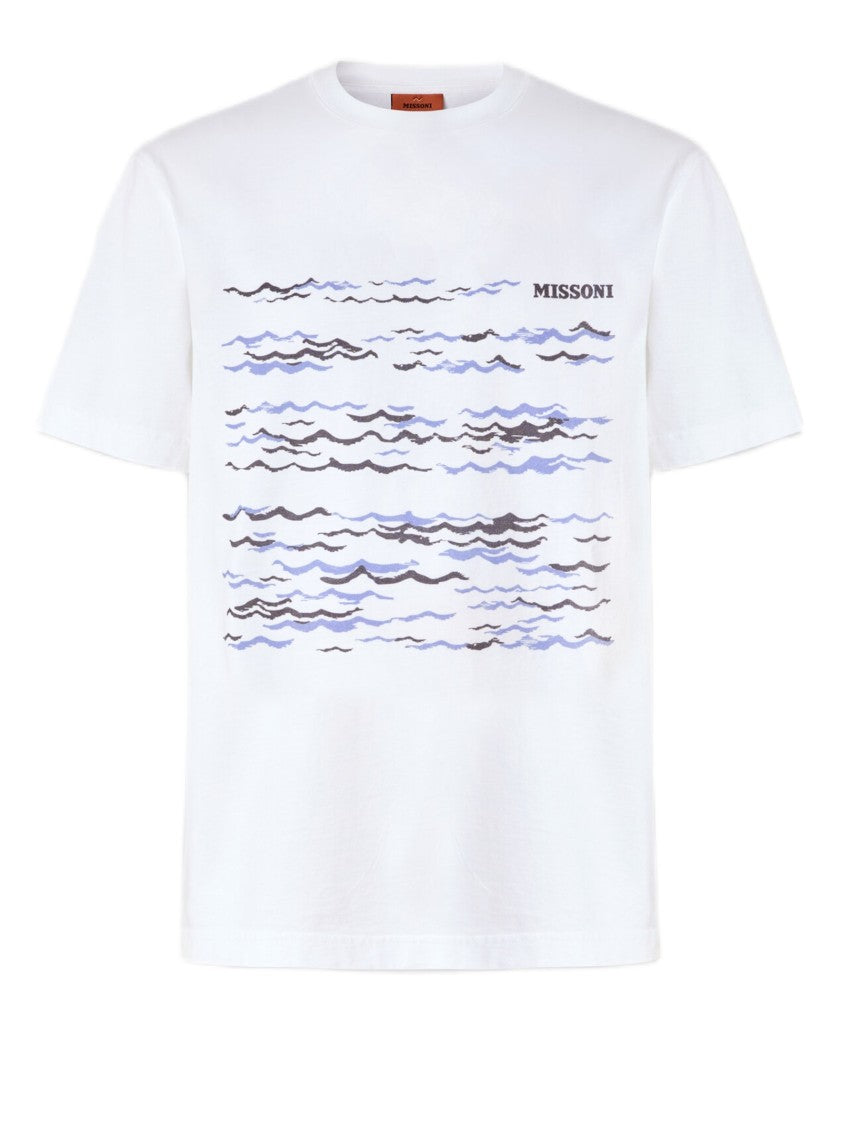Missoni Missoni Wave Print Cotton T-Shirt