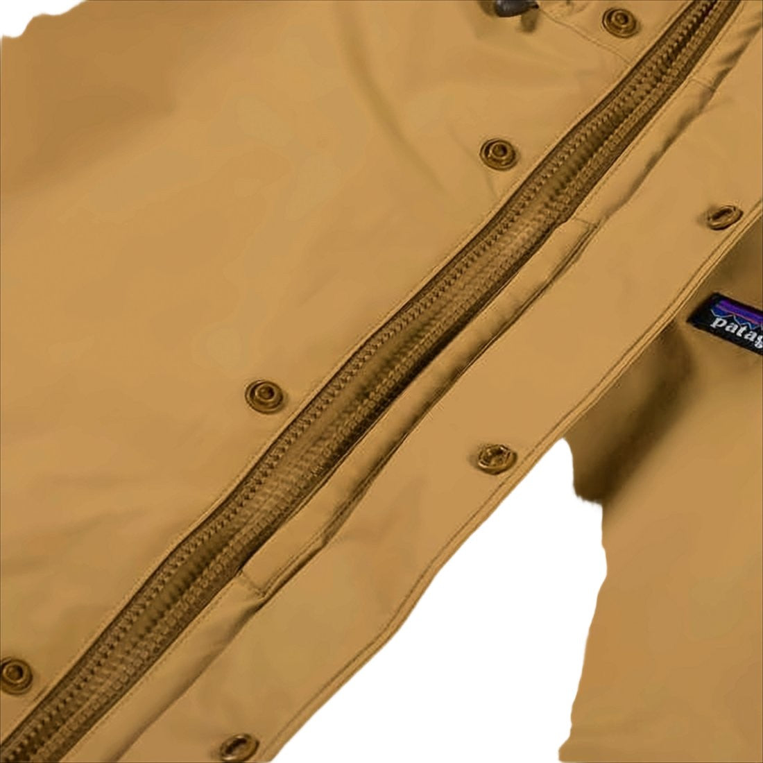 Patagonia Minimalist Tan Jacket With Adjustable Hood