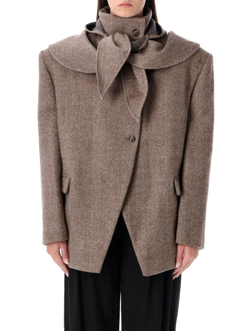 Magda Butrym Hooded Single Breast Jacket