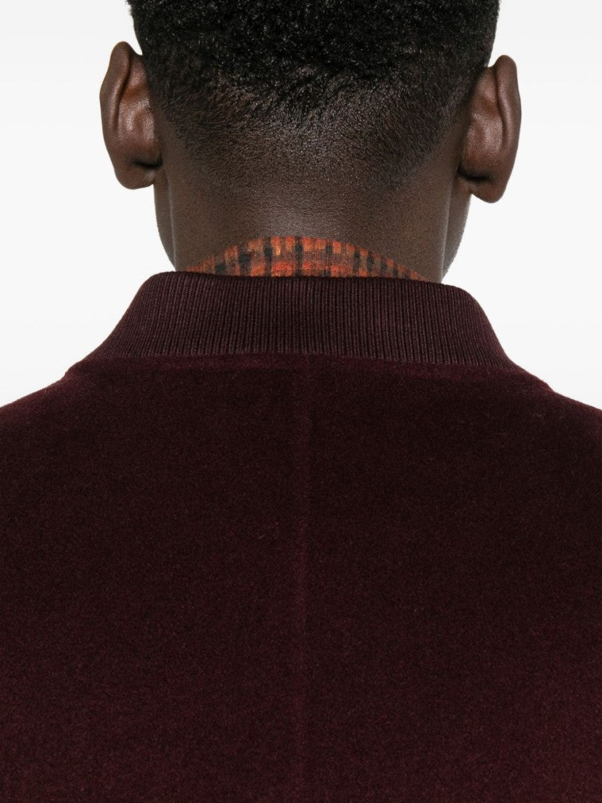 Amaranto Amaranto Purple Jacket With Ribbed Cuffs