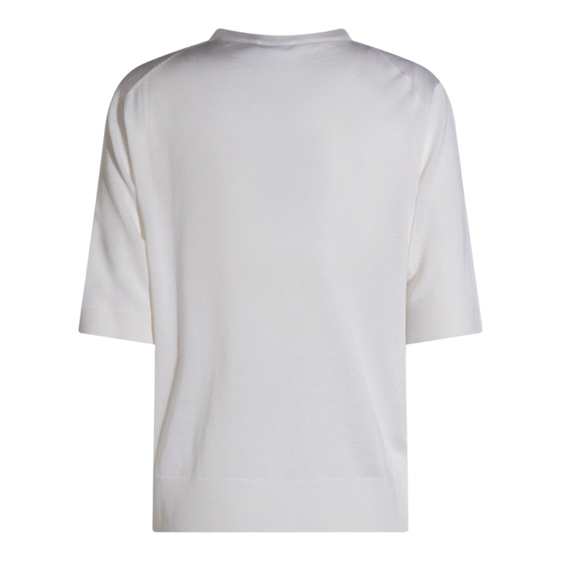 Malo Short-Sleeved Sweater With Ribbed Detailing