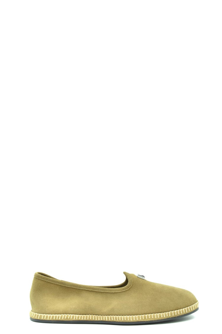 Giuseppe Zanotti Velvet Slip-On Heels With Refined Metallic Emblem