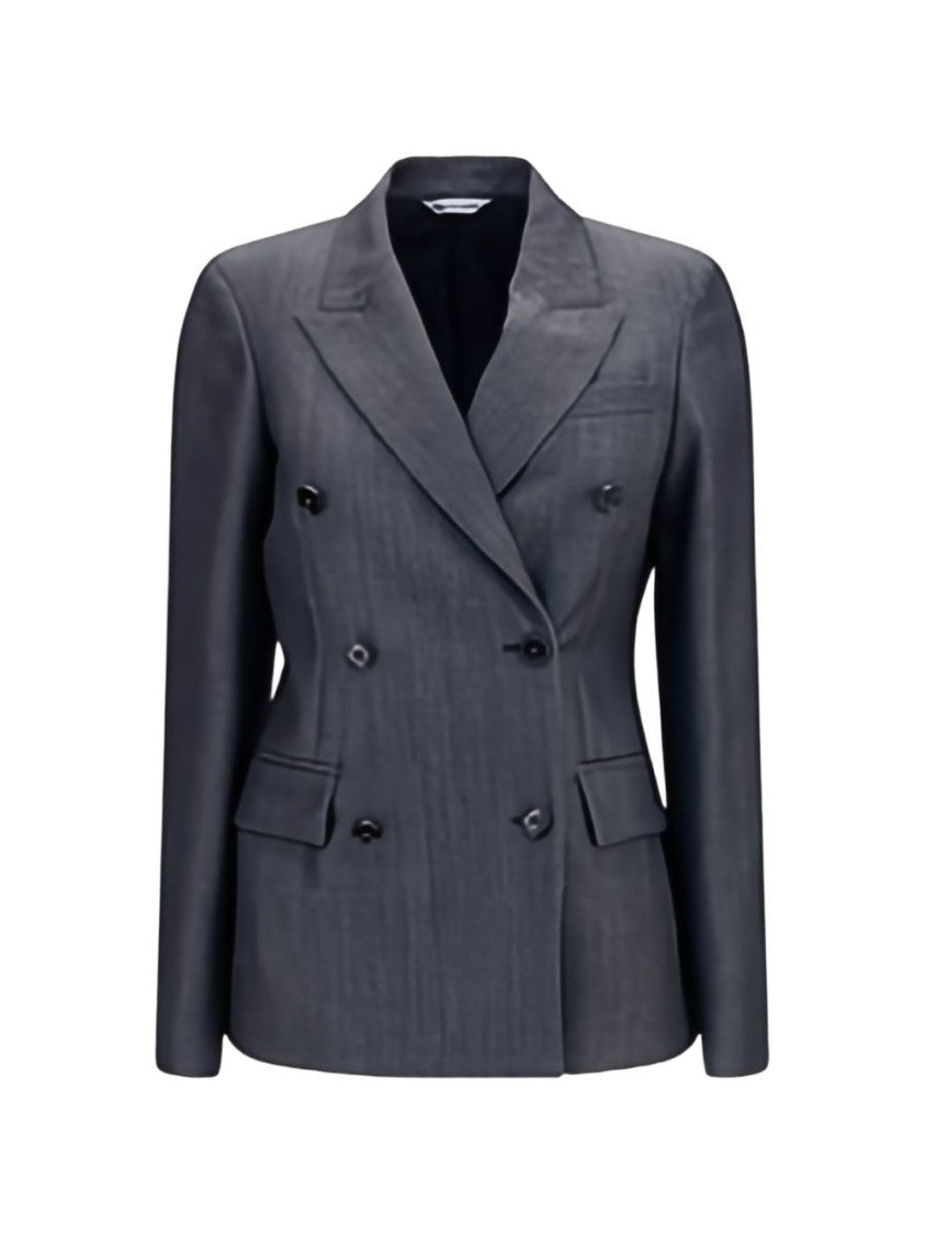 Balenciaga Double-Breasted Tailored Denim Blazer Jacket