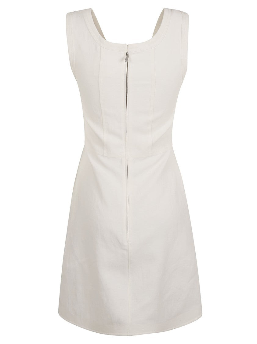Jil Sander Fitted Bodice Mini Dress With Flared Skirt