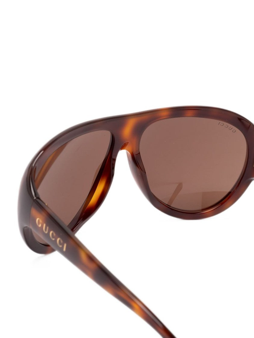 Gucci Oval Tortoiseshell Acetate Sunglasses
