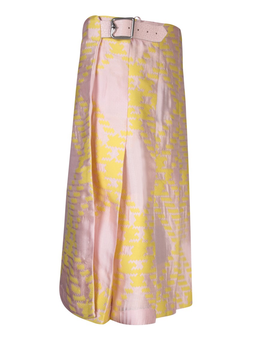 Burberry Pink Silk Skirt