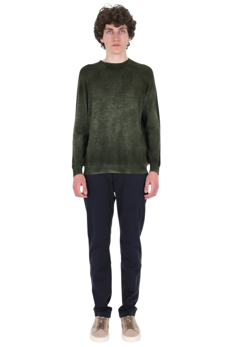 Avant Toi Blue Reversible Cashmere Crewneck Sweater