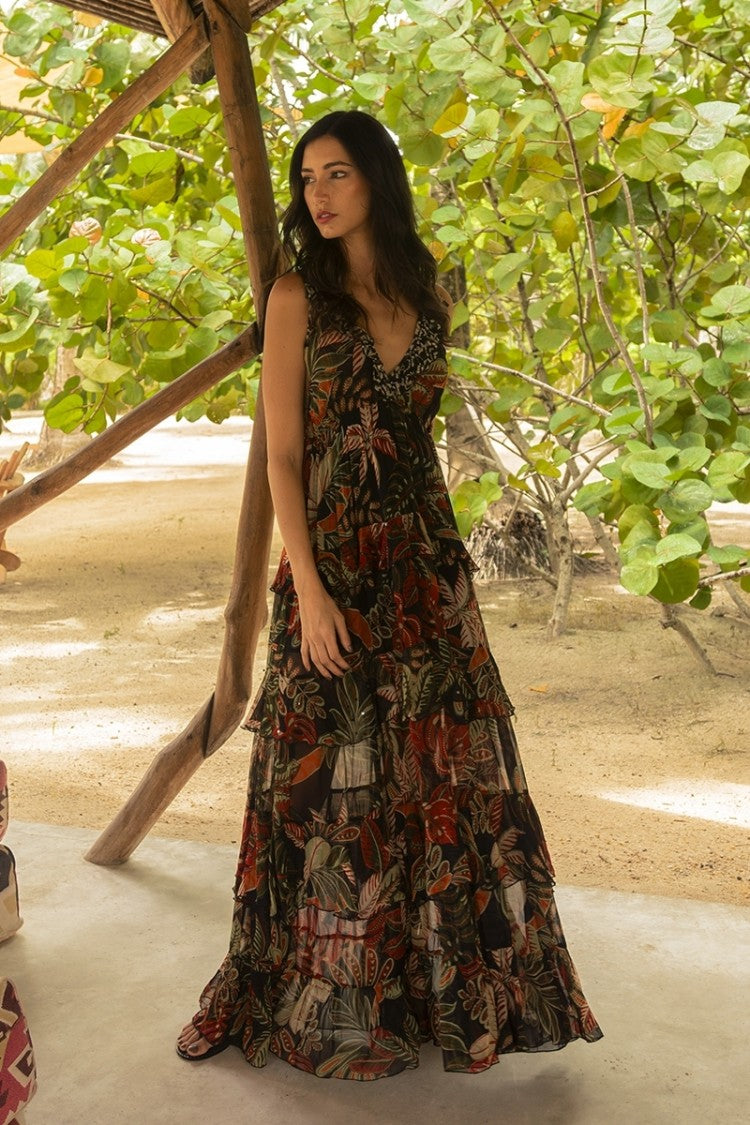 Miss June Floriana Long Dress