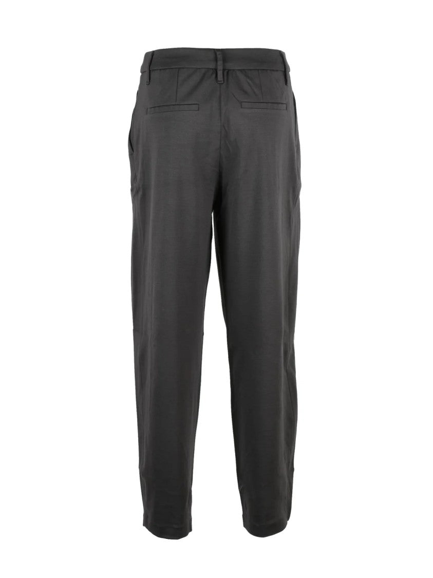 Seventy Brown Pleated Viscose-Blend Baggy Pants