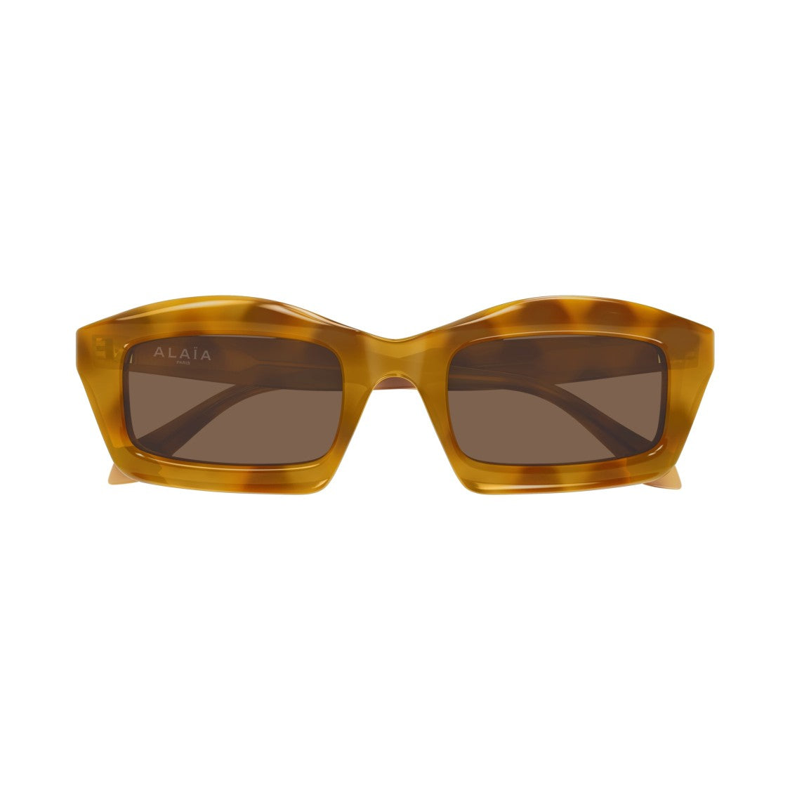 Azzedine Alaïa Aa0089s Oversized Square Tortoiseshell Sunglasses With Glossy Finish