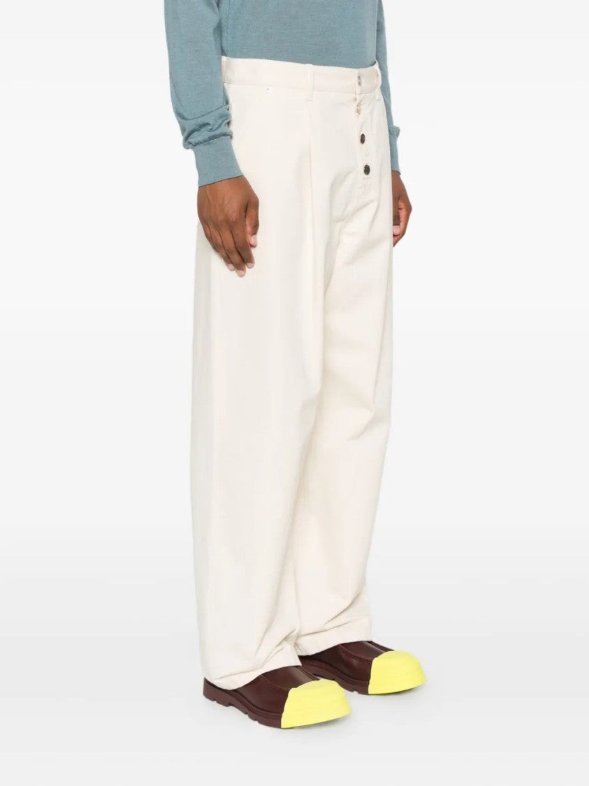 Moschino Tailored Straight Leg Minimalist Design Trousers
