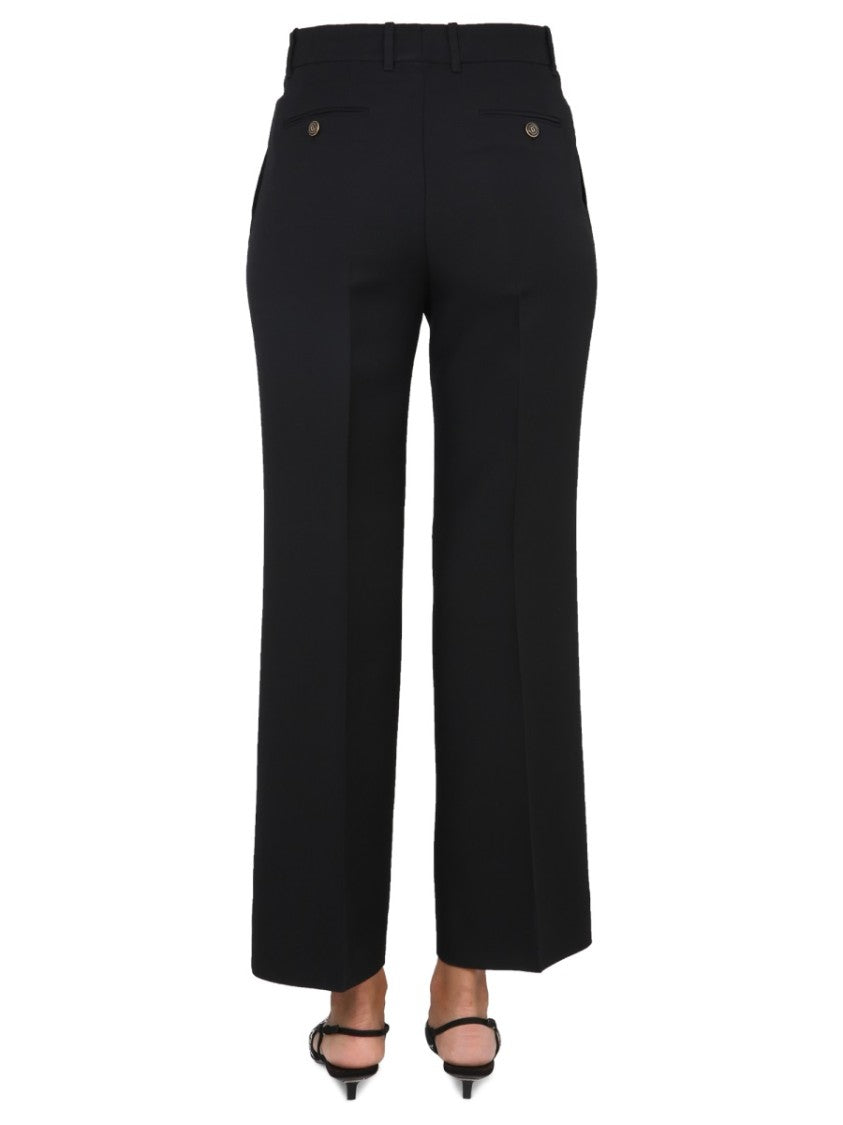 Gucci Cady Crepe Tailored Pants With Hidden Hook Closure