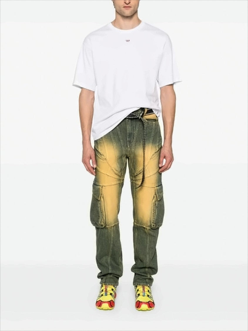 Diesel Relaxed-Fit White T-Shirt With Subtle Logo Detail