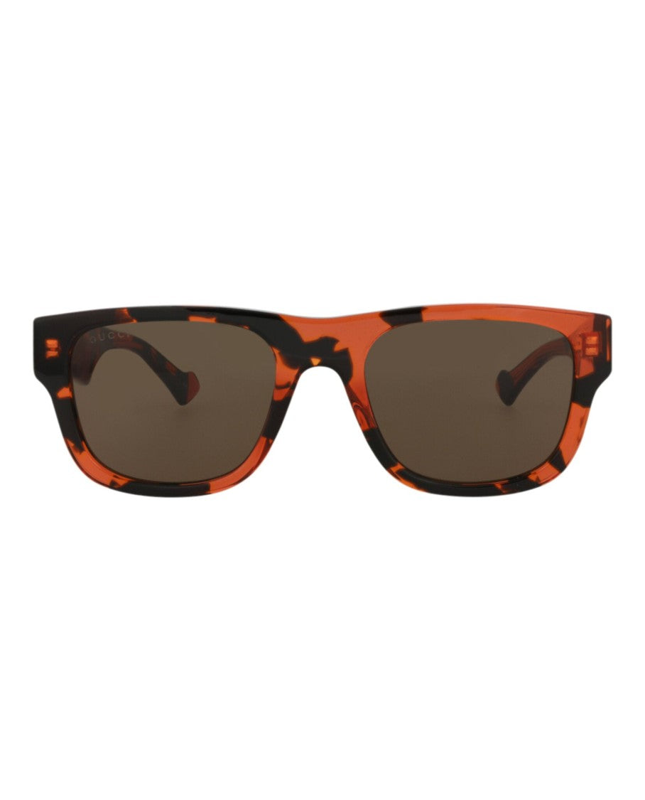 Gucci Square-Frame Recycled Acetate Sunglasses With Tortoiseshell Detail