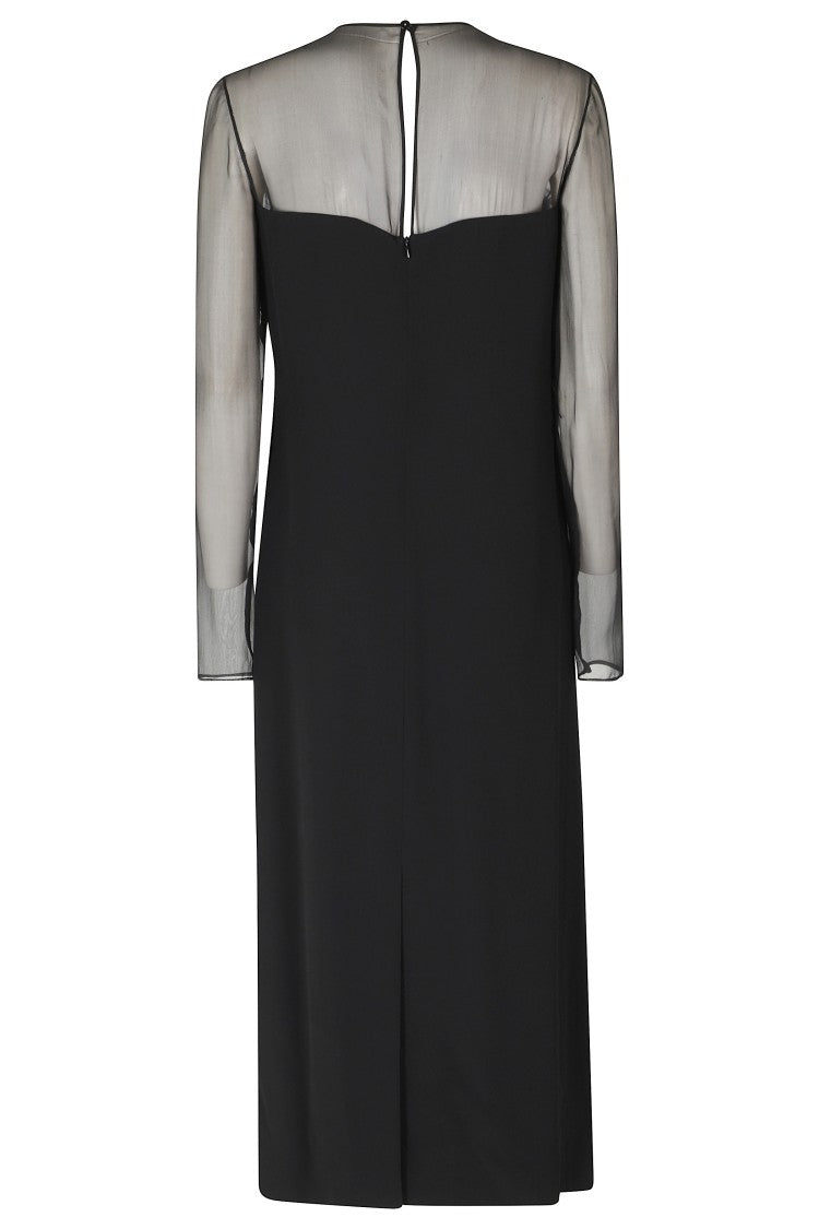Alberta Ferretti Fluid Enver Satin Feather Detail Dress