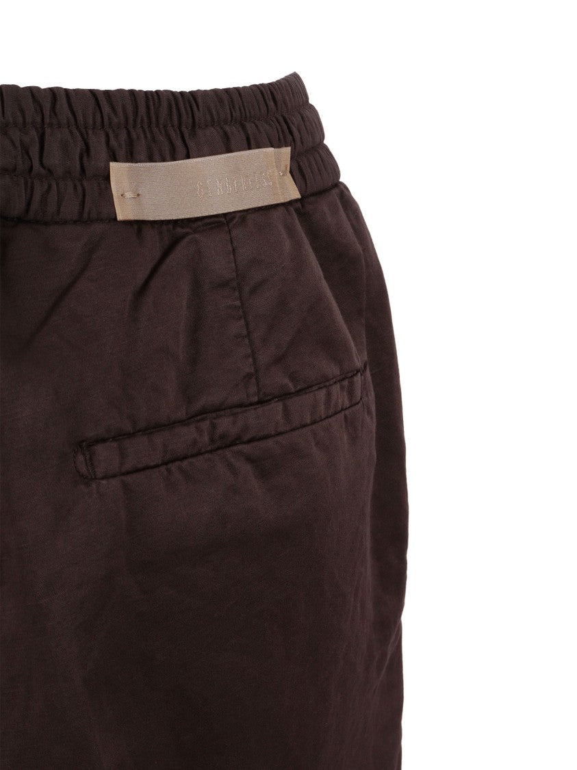 Briglia Moro Brown Tapered Elastic Straight-Leg Pants