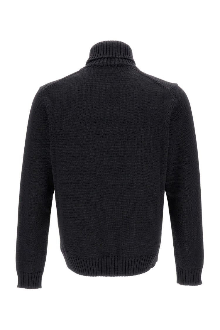 Zanone Blue Virgin Wool Turtleneck