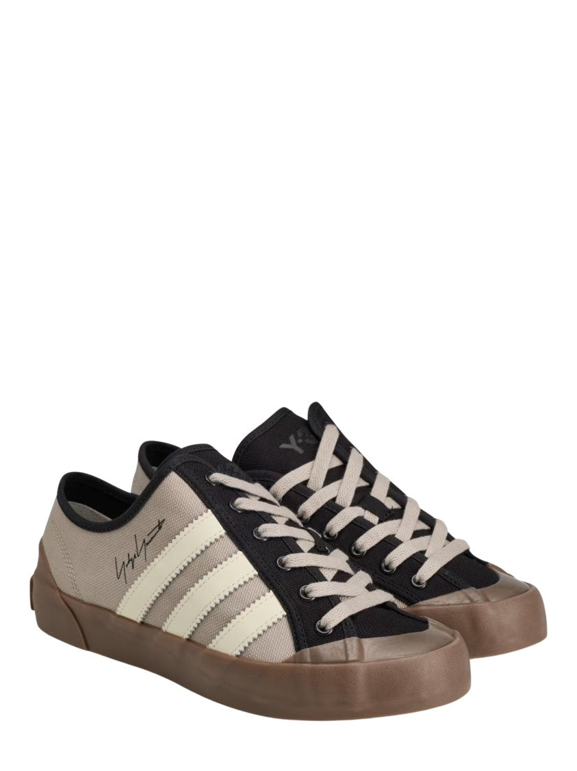 Y-3 Beige Nisi Lo Canvas Low-Top Sneakers