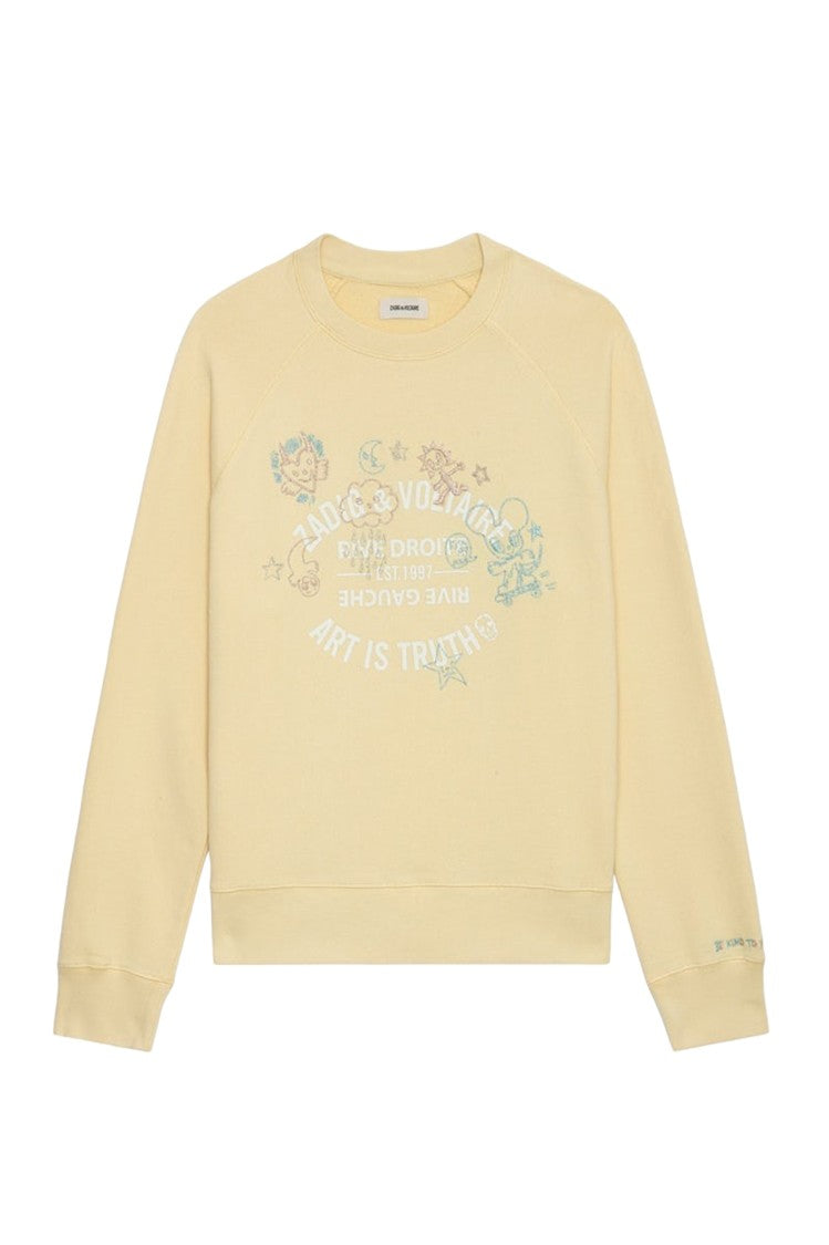Zadig & Voltaire Light Yellow Relaxed-Fit Sweatshirt