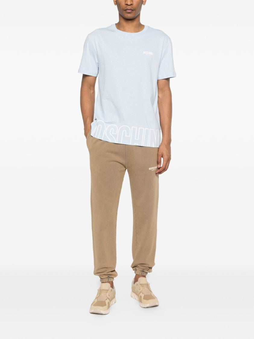Moschino Light Blue Crew Neck T-Shirt